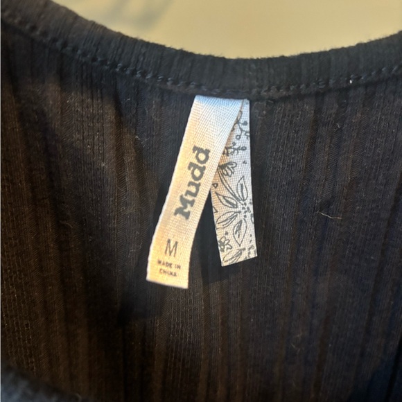 Mudd Black Ribbed Button-Front Tank Top - Picture 2 of 3